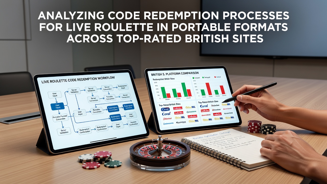 Player redeeming a live roulette code on a tablet device at a British casino site