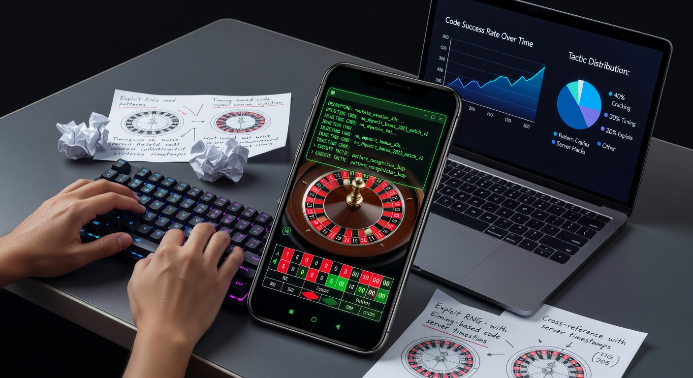 Smartphone displaying live roulette table with no-deposit bonus code activation screen, highlighting mobile gaming interface