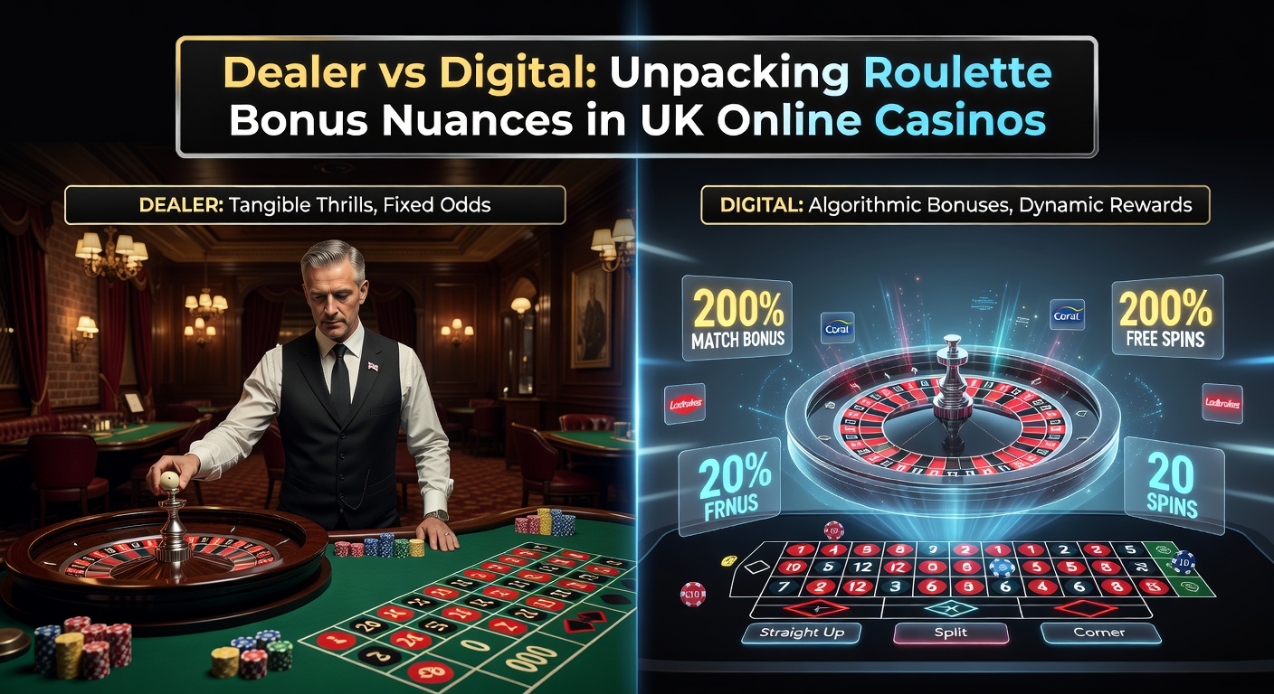Split-screen view of a live dealer spinning a roulette wheel next to a digital RNG roulette interface on a UK casino platform