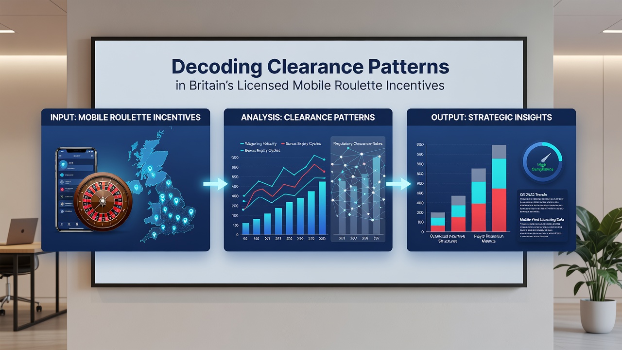 Analytics dashboard displaying clearance progress charts for mobile roulette bonuses