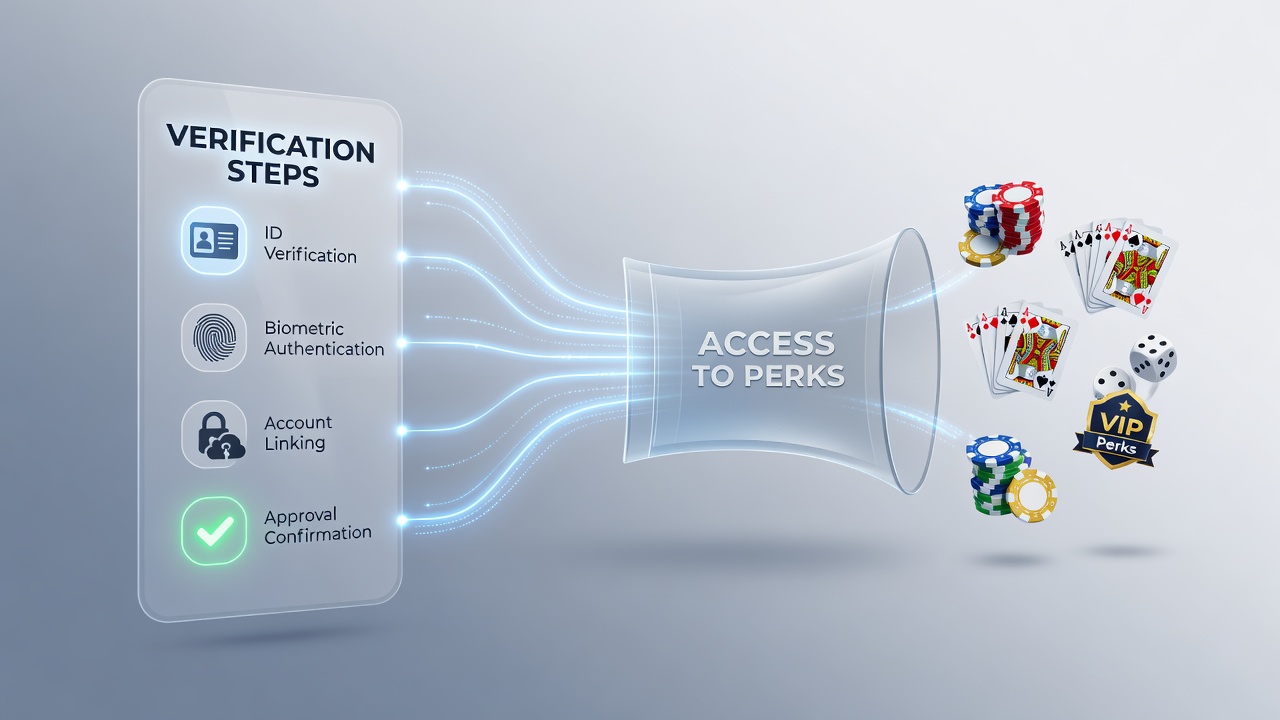 User completing identity verification on a smartphone for casino app perks