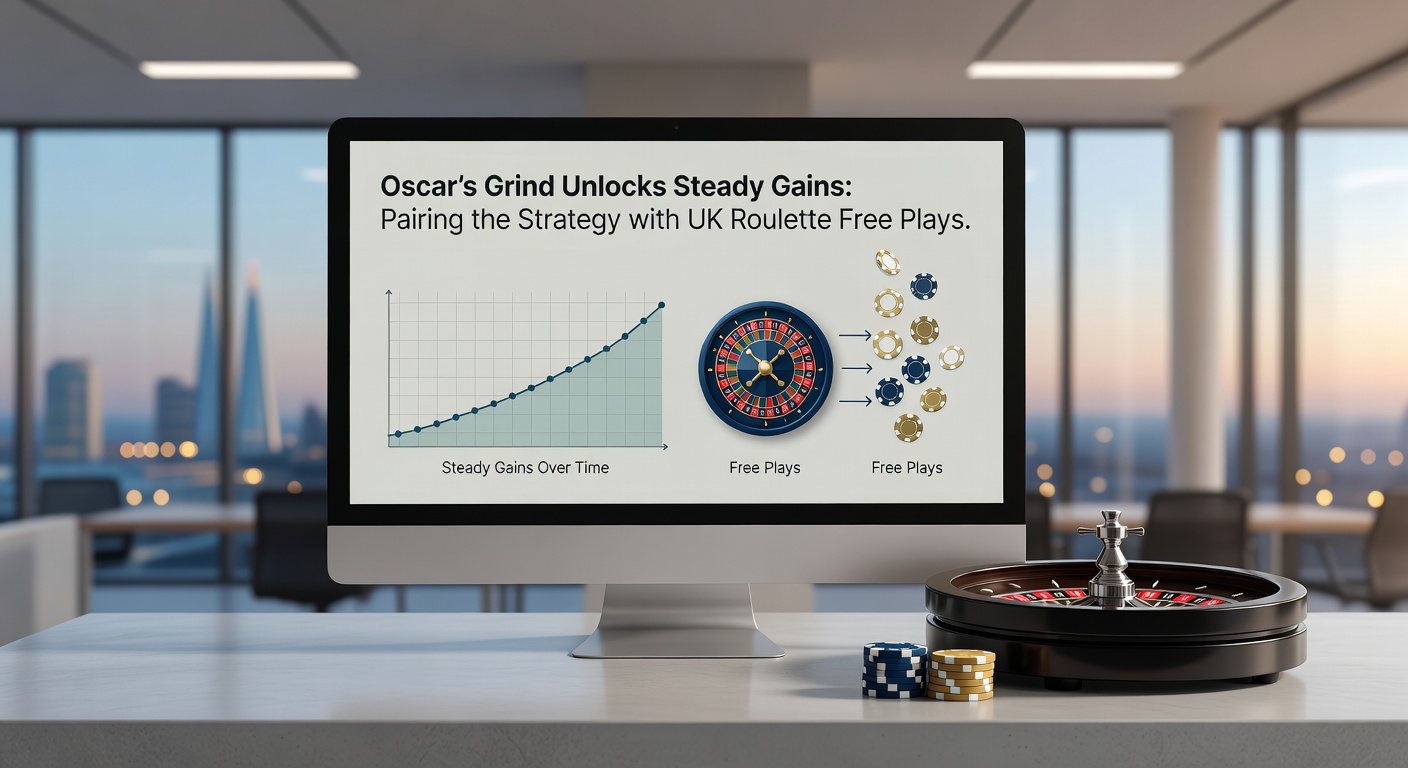 Chart depicting Oscar's Grind session outcomes overlaid on UK free play roulette spins, showing cumulative unit gains over time