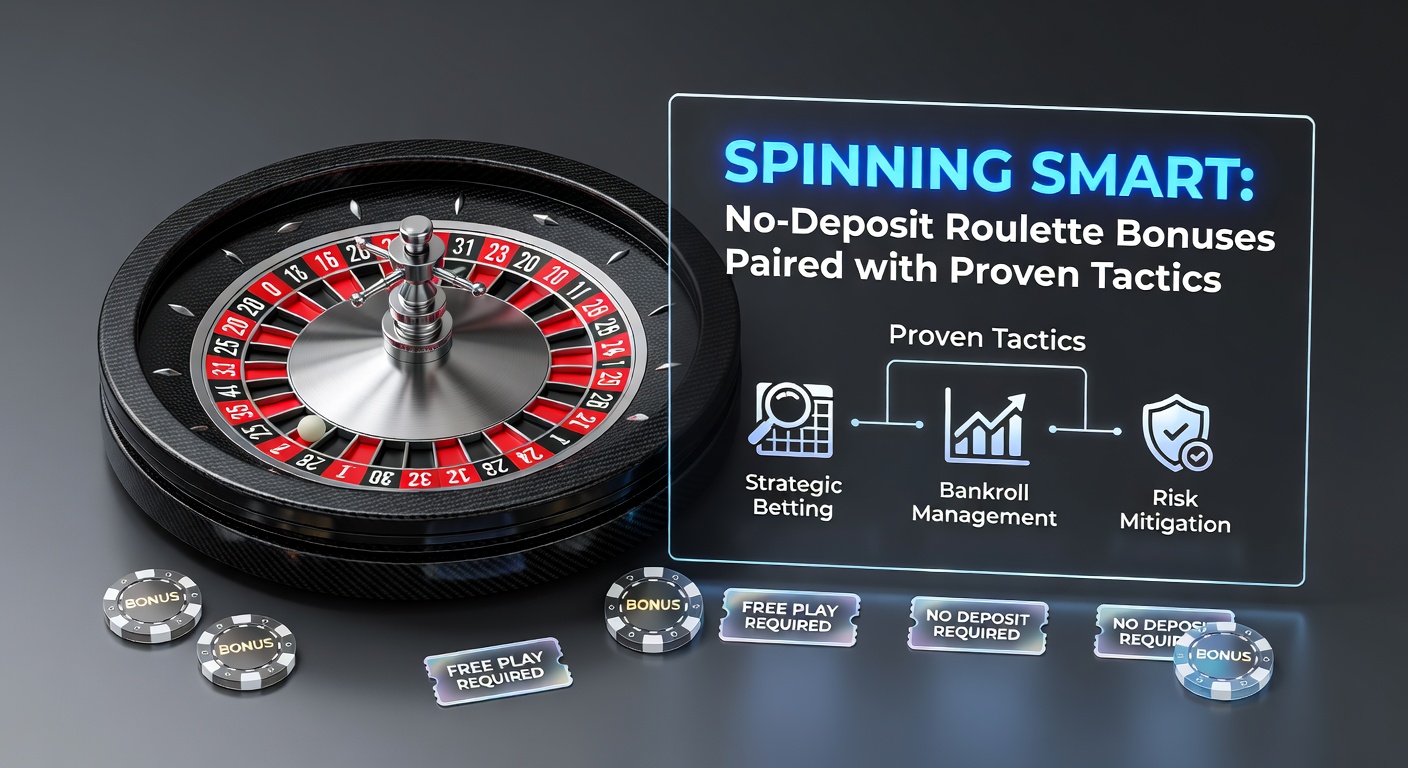 Vibrant roulette wheel spinning with bonus chips stacked nearby, illustrating no-deposit offers in action