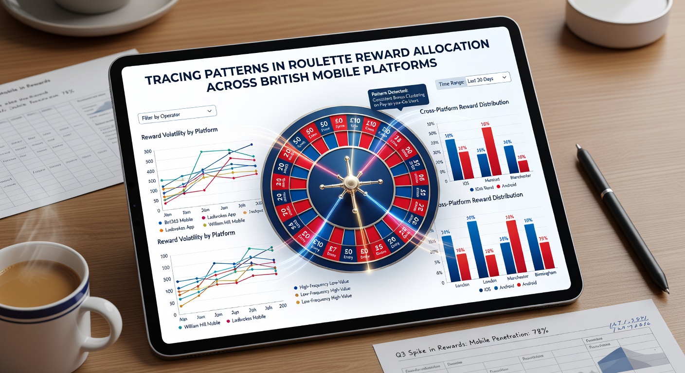 Chart illustrating temporal clusters and platform-specific reward flows in UK mobile roulette