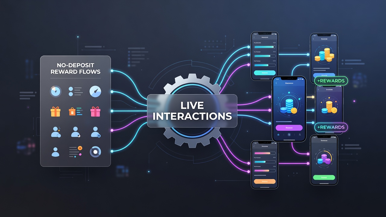 Live interaction metrics dashboard on a mobile device displaying reward flow adjustments